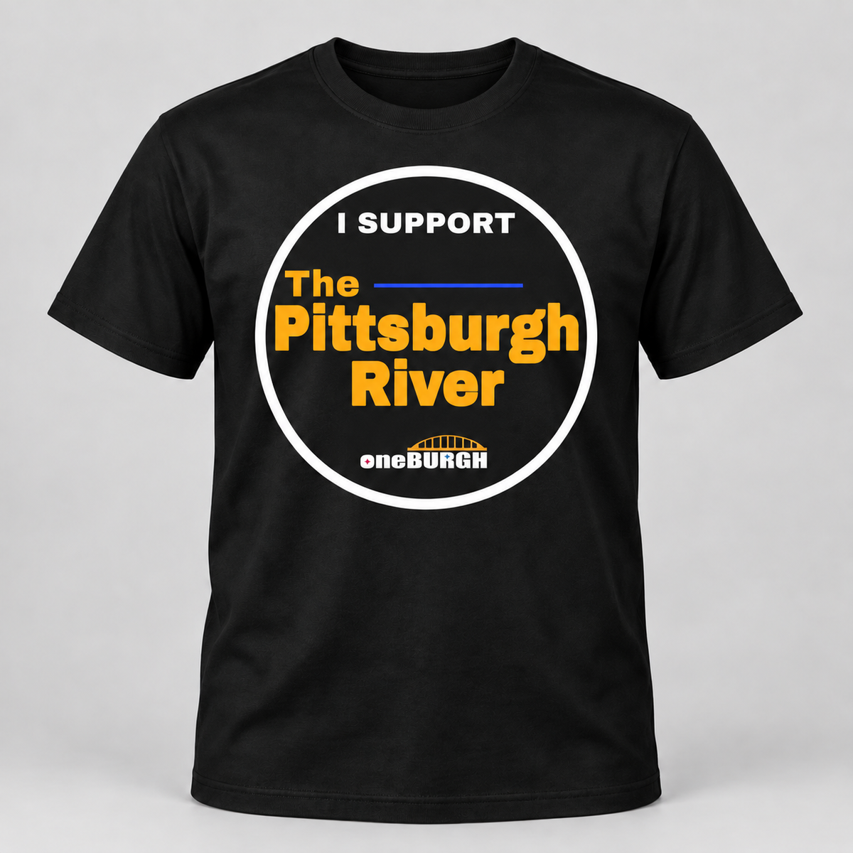I Support the Pittsburgh River black T-shirt